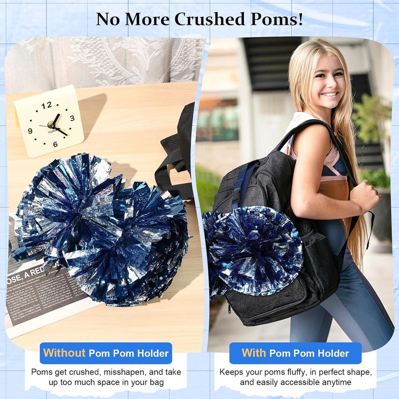 DEEKA Pom Pom Holder Carrier for Backpack Adjustable Cheer Bag Tags Accessories Cheerleader Team Essentials Tags - Image 4